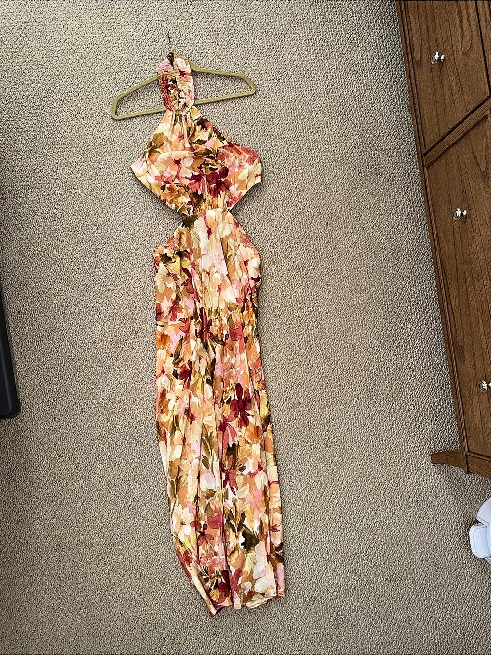 Significant Other Malina Maxi Dress Malina Floral Halter Maxi Dress Pink & White
